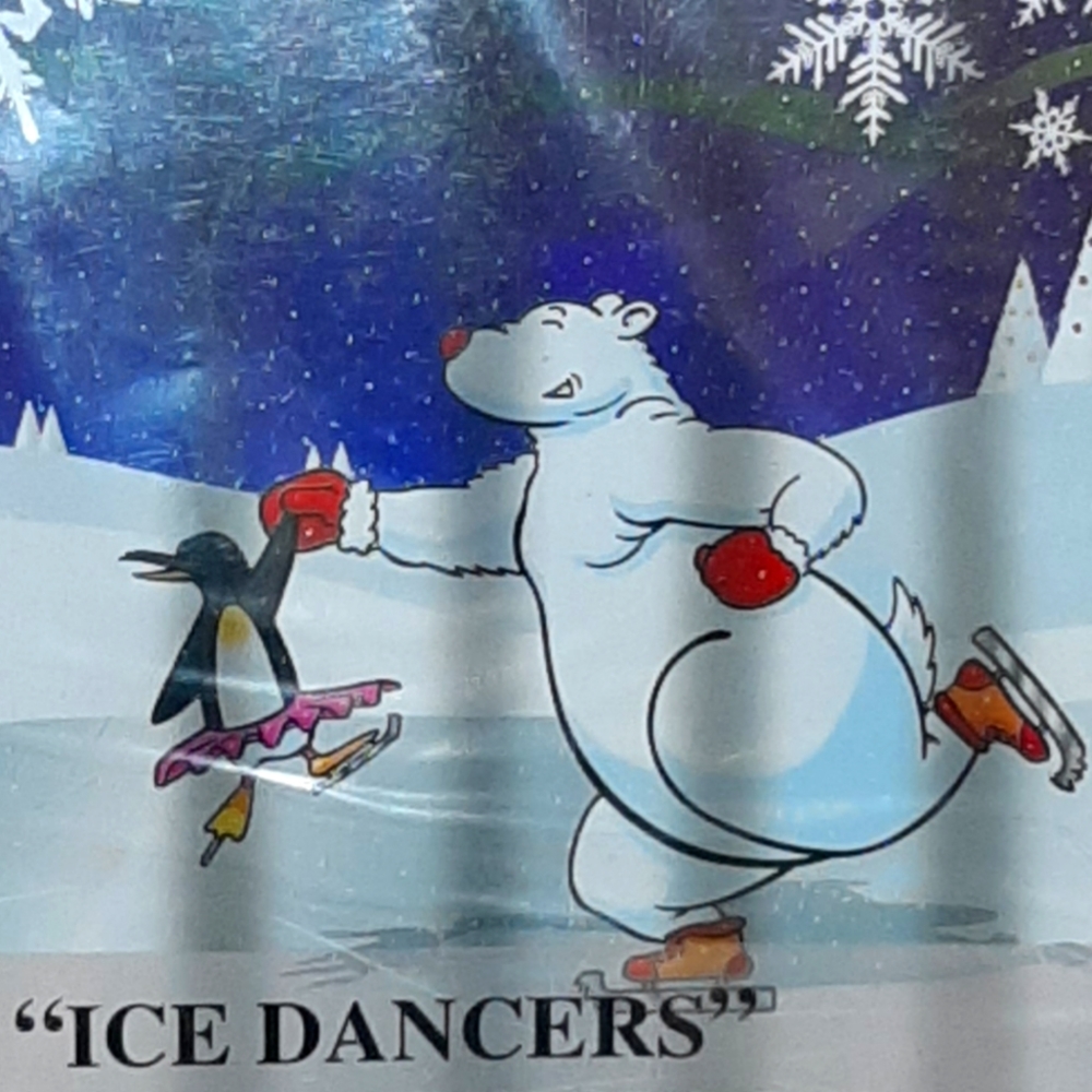 "Ice Dancers" Fabric Shower Curtain NWT
